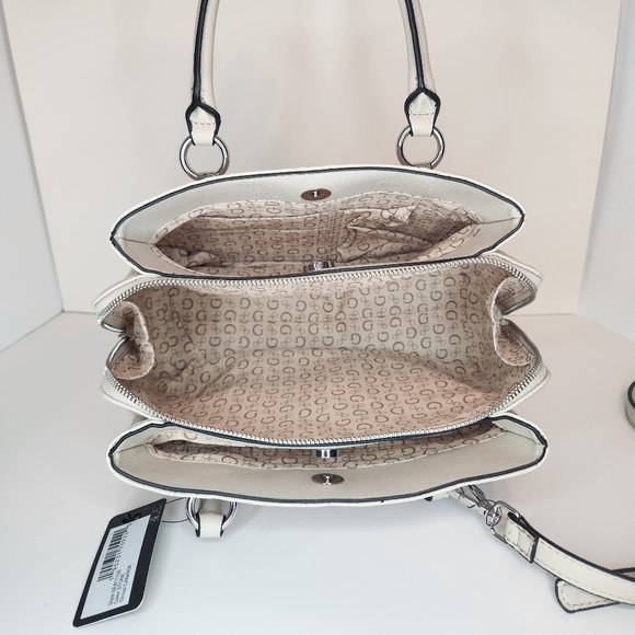 Guess Canaria Beige Mid Size Satchel Crossbody - NWT - Picture 9 of 10